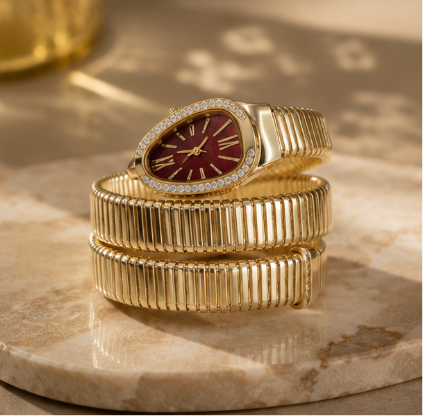 Luxora Gold Bracelet Watch - brown