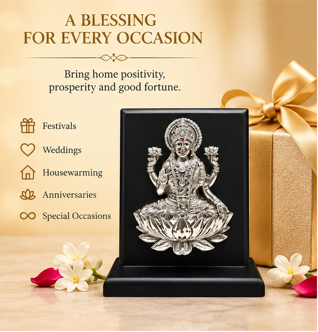 999 Silver Plated LaxmiJi Idol