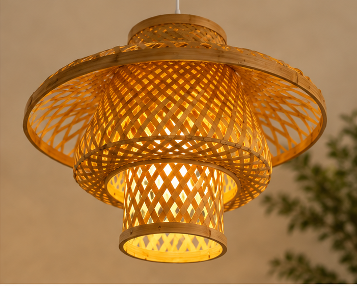 Trendytix Aura Crown Handcrafted Bamboo Pendant Lamp