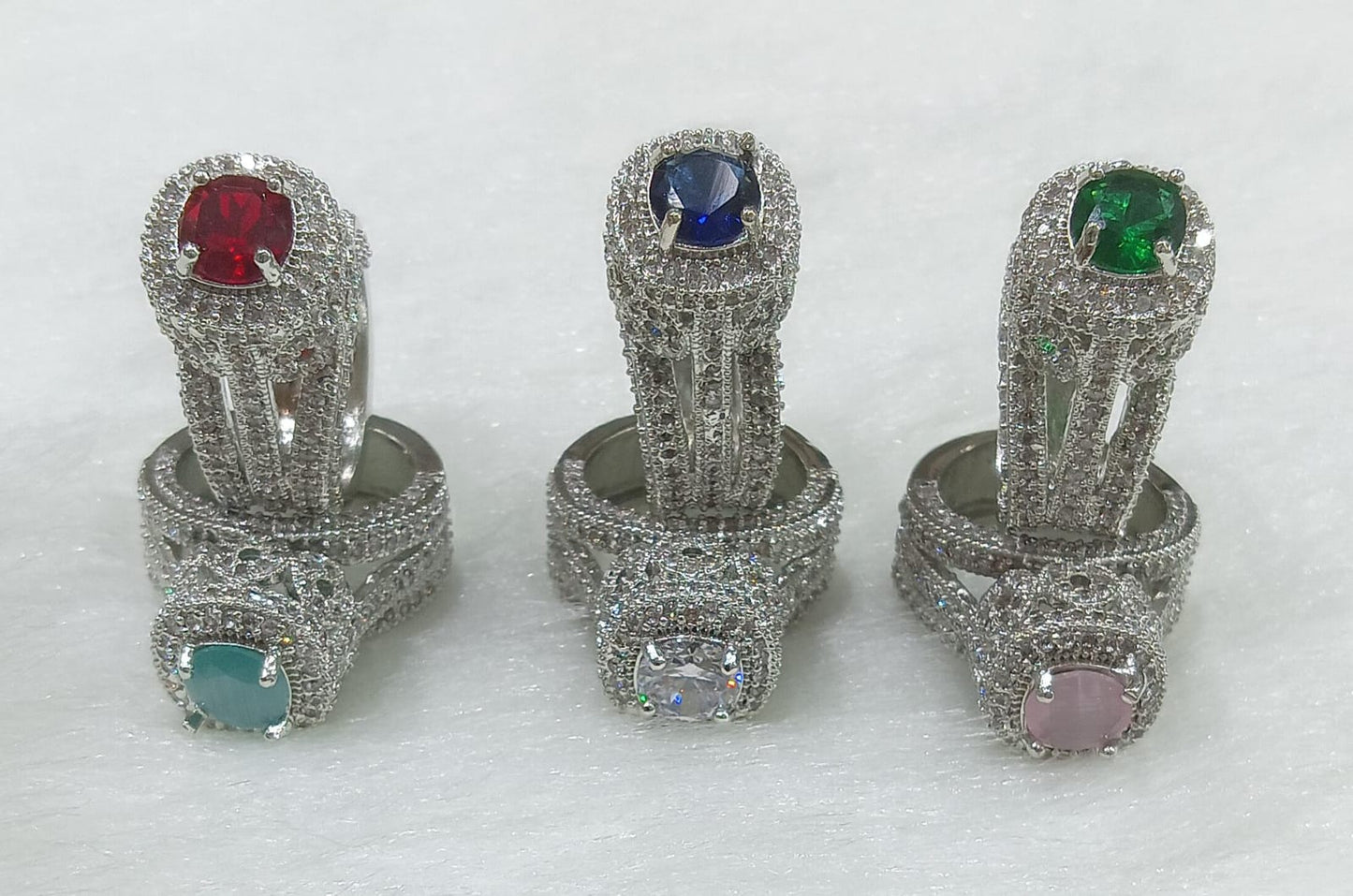 Veshakart Handcrafted Premium American Diamond Ring