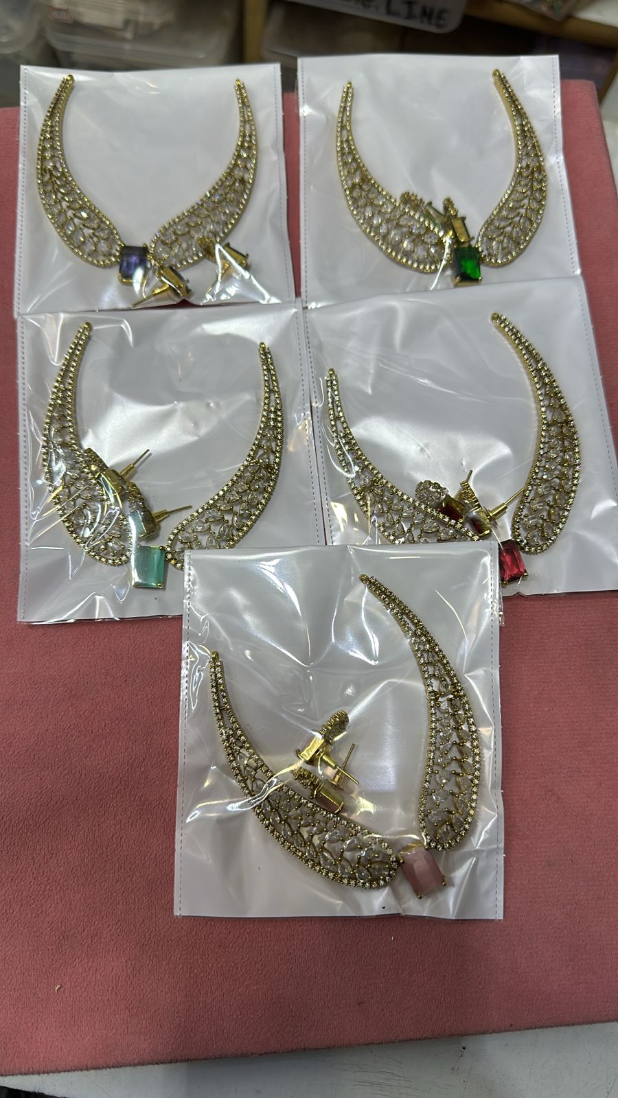 Trendy Premium Handcrafted American Diamond Necklace Set