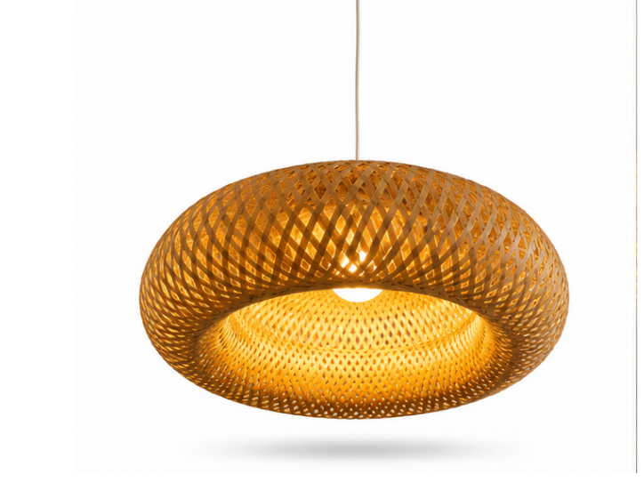 Trendytix Halo Bowl Handcrafted Bamboo Pendant Lamp