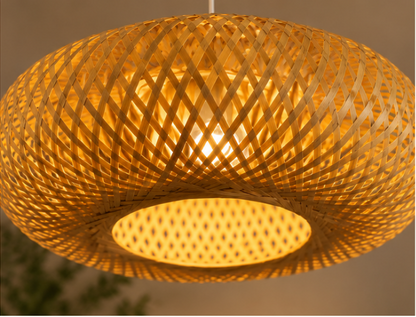 Trendytix Halo Bowl Handcrafted Bamboo Pendant Lamp