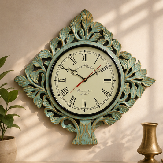 Aurelia Leaf Tree Wooden Handcrafted Wall Clock