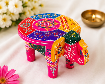 Handcrafted & Hand Painted Heritage Elephant - pink