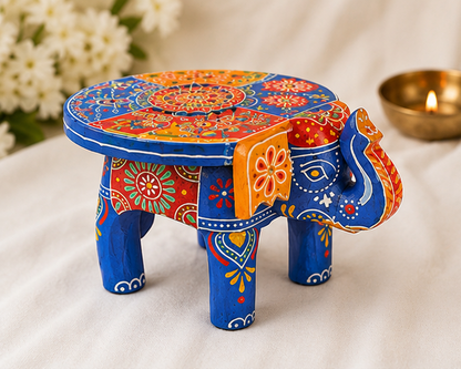 Handcrafted & Hand Painted Heritage Elephant - blue
