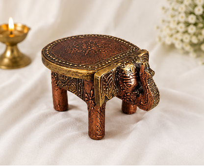 Handcrafted & Hand Painted Heritage Elephant - copper