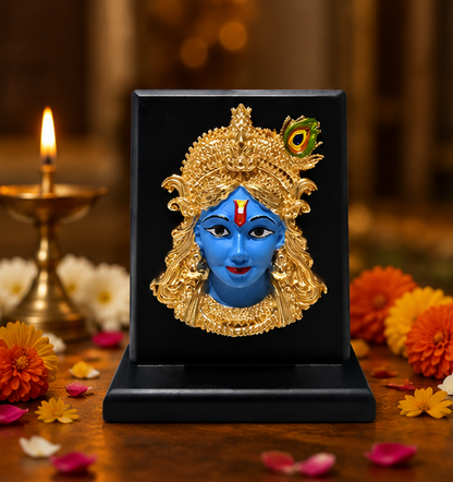 24K Gold Plated Lord Krishna Idol Shyam Colour