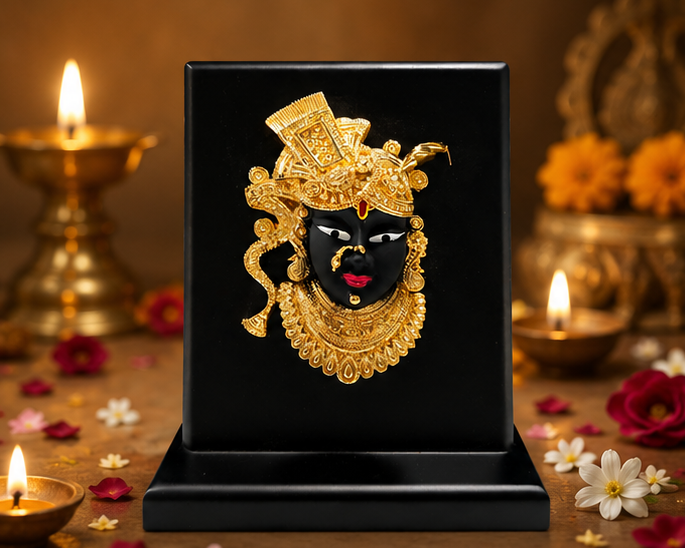 24K Gold Plated Lord Shreenathji Idol