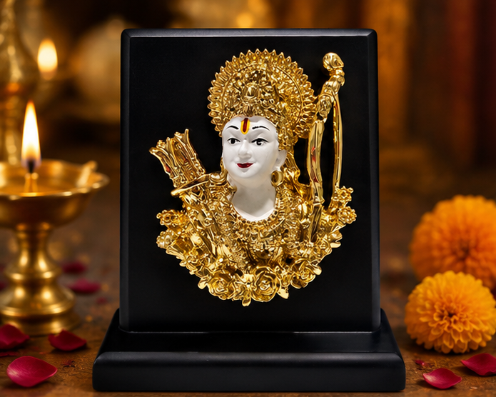 24K Gold Plated Lord Ram Idol