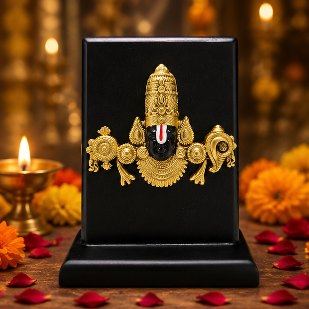 24K Gold Plated Lord Venkateswara Balaji Idol