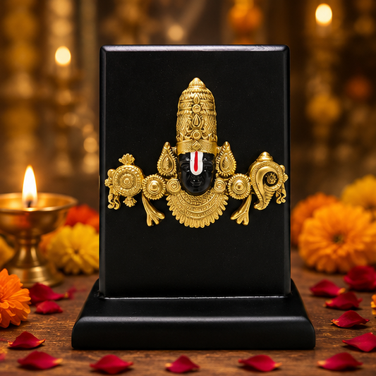 24K Gold Plated Lord Venkateswara Balaji Idol