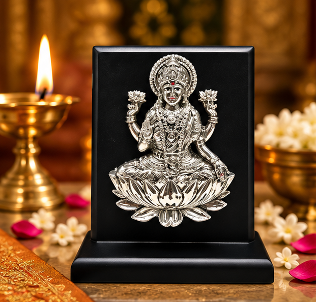 999 Silver Plated LaxmiJi Idol