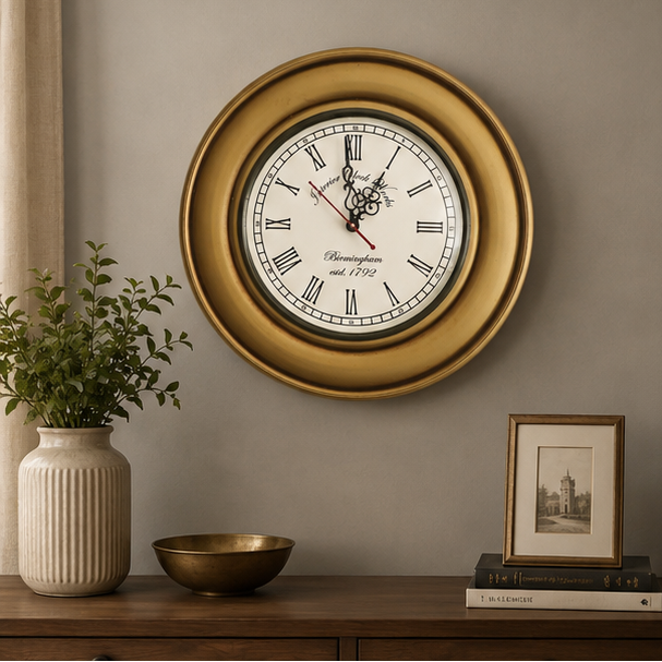 Classic Imperial Teak Wood Wooden Handcrafted Wall Clock