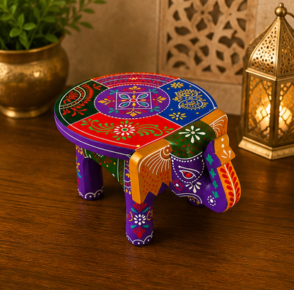 Handcrafted & Hand Painted Heritage Elephant - violet