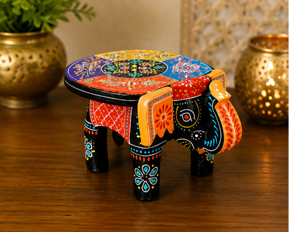 Handcrafted & Hand Painted Heritage Elephant - black