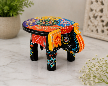 Handcrafted & Hand Painted Heritage Elephant - black