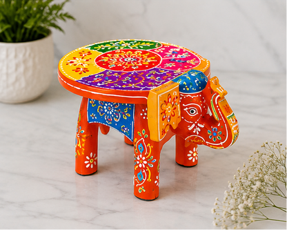 Handcrafted & Hand Painted Heritage Elephant - multicolour