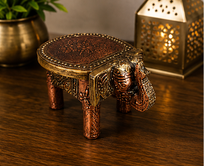 Handcrafted & Hand Painted Heritage Elephant - copper