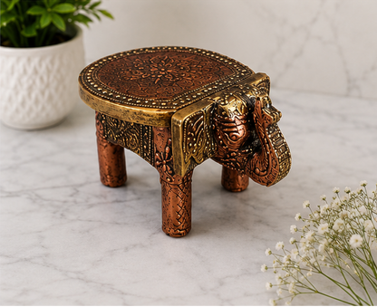 Handcrafted & Hand Painted Heritage Elephant - copper