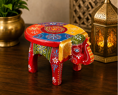 Handcrafted & Hand Painted Heritage Elephant - multicolour