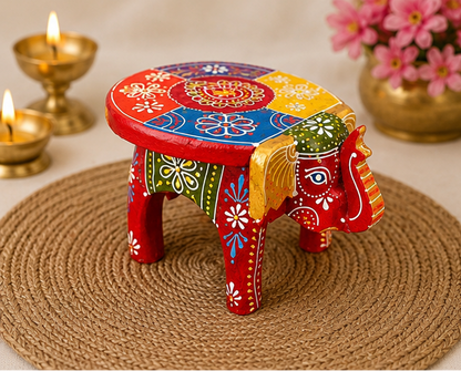 Handcrafted & Hand Painted Heritage Elephant - multicolour