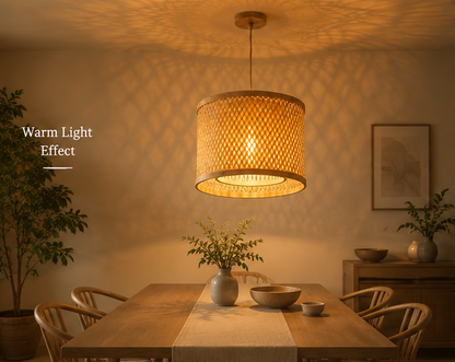 Trendytix Luma Drum Handcrafted Bamboo Pendant Lamp