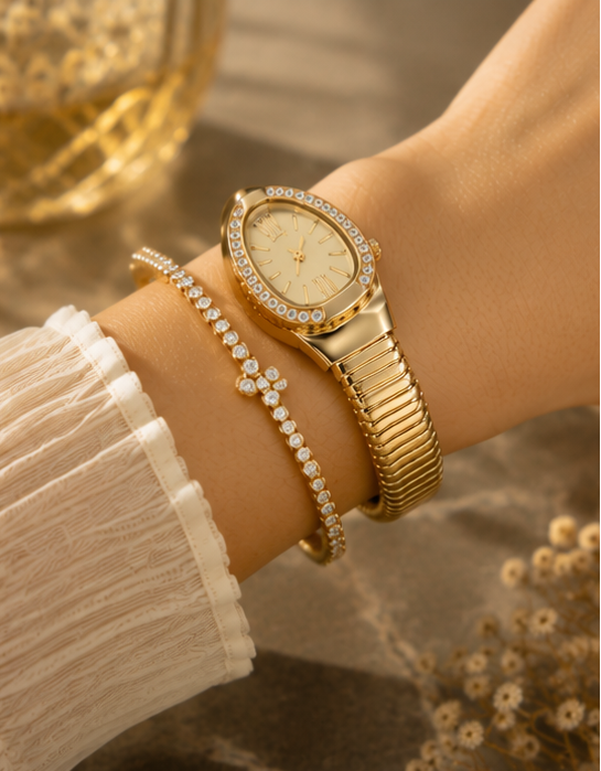 Luxora Gold Bracelet Watch - gold