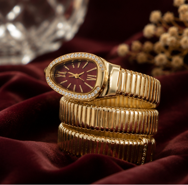 Luxora Gold Bracelet Watch - brown