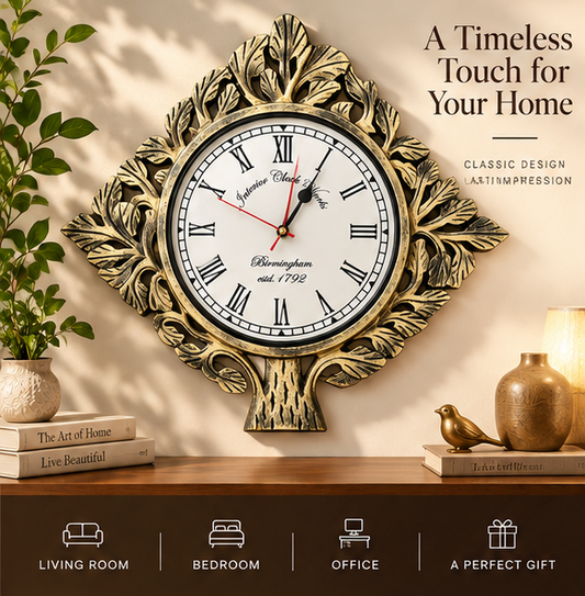 Life Tree Handcrafted Wooden Clock Size - 16 Inch