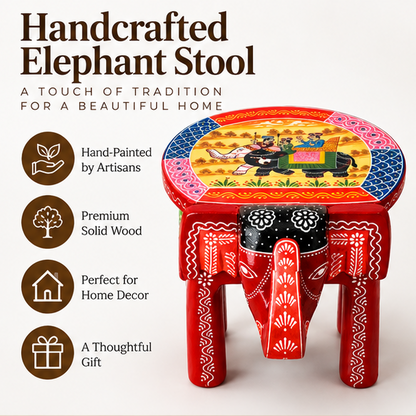 Handcrafted & Hand Painted Heritage Elephant With Beautiful Painting