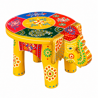 Handcrafted & Hand Painted Heritage Elephant - Yellow