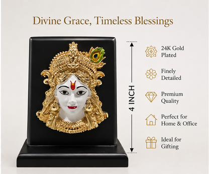 24K Gold Plated Lord Krishna Idol