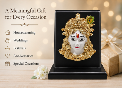 24K Gold Plated Lord Krishna Idol