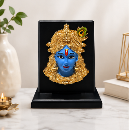 24K Gold Plated Lord Krishna Idol Shyam Colour