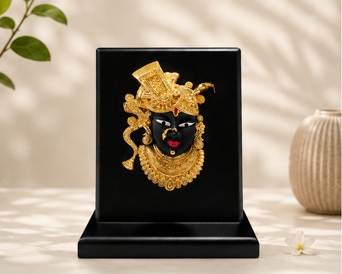 24K Gold Plated Lord Shreenathji Idol