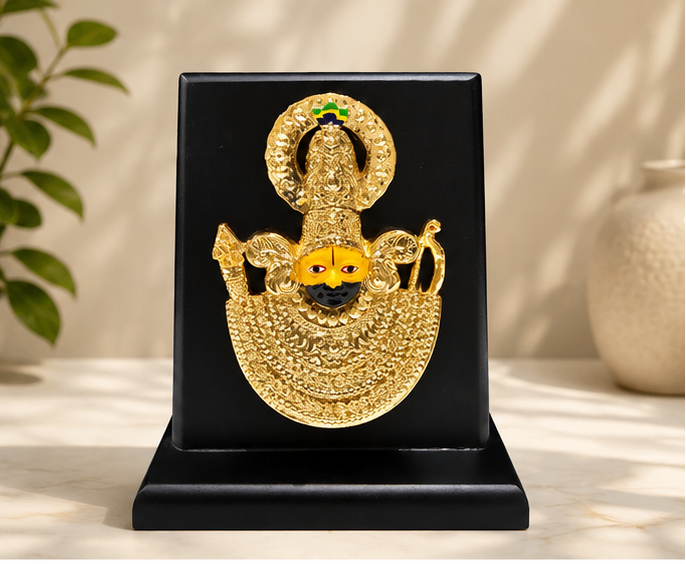 24K Gold Plated Lord Khatu Shyam ji Idol