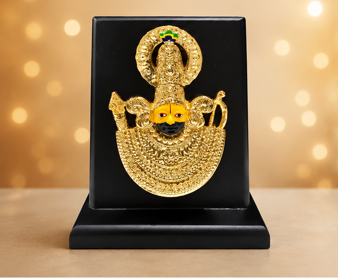 24K Gold Plated Lord Khatu Shyam ji Idol