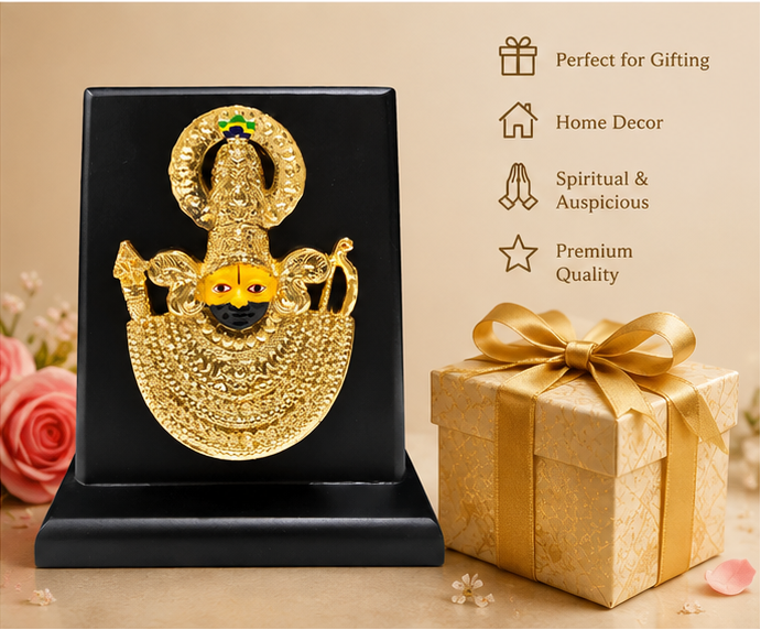 24K Gold Plated Lord Khatu Shyam ji Idol