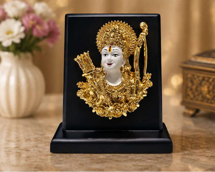24K Gold Plated Lord Ram Idol