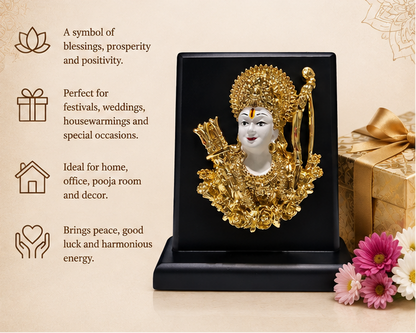 24K Gold Plated Lord Ram Idol