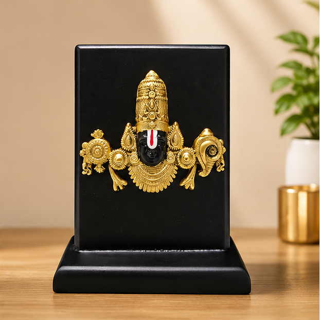 24K Gold Plated Lord Venkateswara Balaji Idol