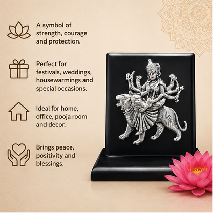 999 Silver Plated Durgaji Idol
