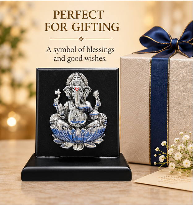 999 Silver Plated Ganesha Ji  Idol