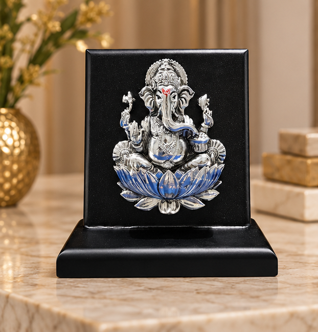 999 Silver Plated Ganesha Ji  Idol