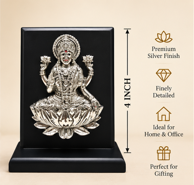 999 Silver Plated LaxmiJi Idol