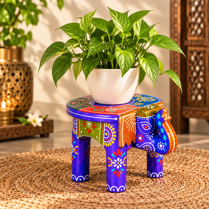 Handcrafted & Hand Painted Heritage Elephant - purple