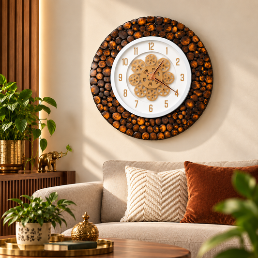 Steampunk Heritage Wall Wooden Wall Clock – Handcrafted Size - 18 Inch