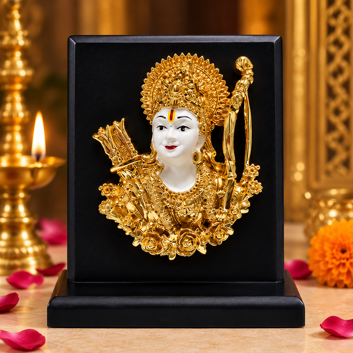 24K Gold Plated Lord Ram Idol