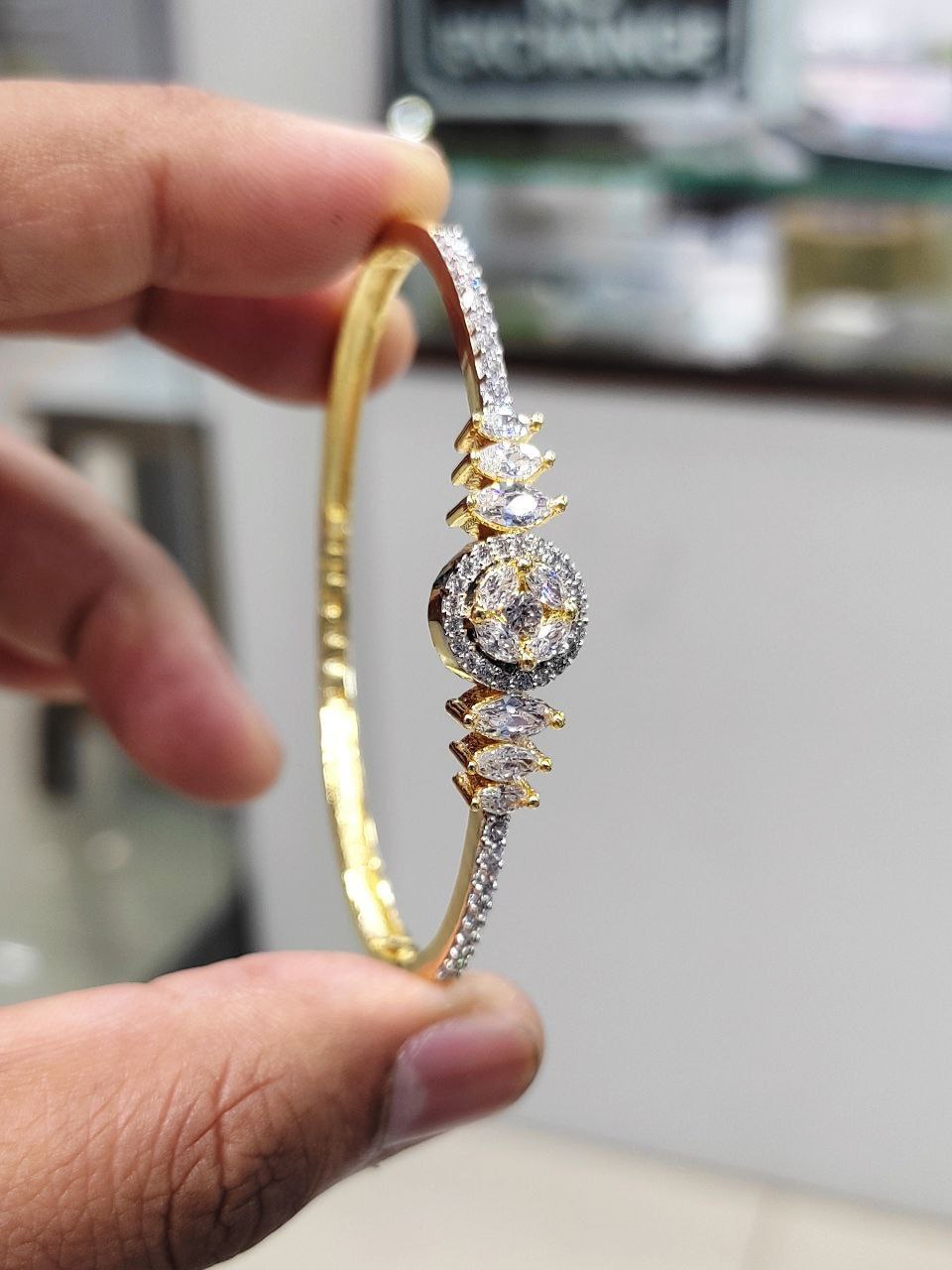 Gold Plated American Diamond Bracelet